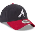cappellino-con-visiera-curva-blu-marino-e-rosso-regolabile-9twenty-core-classic-di-atlanta-braves-mlb-di-new-era