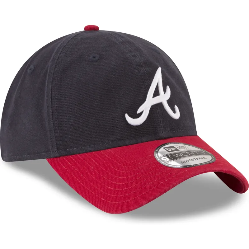 bojd-keps-marinbla-och-rod-justerbar-9twenty-core-classic-fran-atlanta-braves-mlb-av-new-era