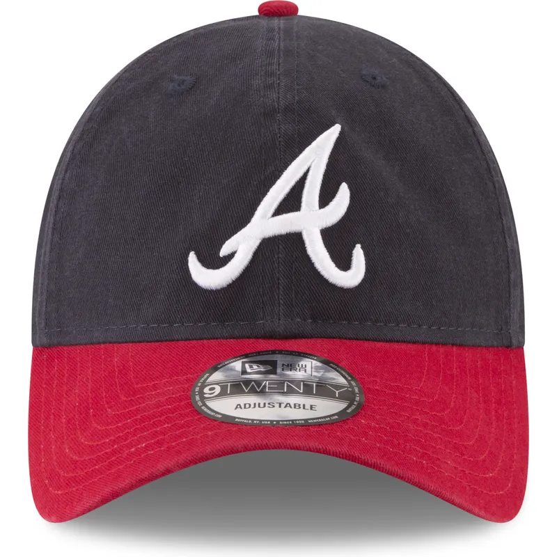 cappellino-con-visiera-curva-blu-marino-e-rosso-regolabile-9twenty-core-classic-di-atlanta-braves-mlb-di-new-era