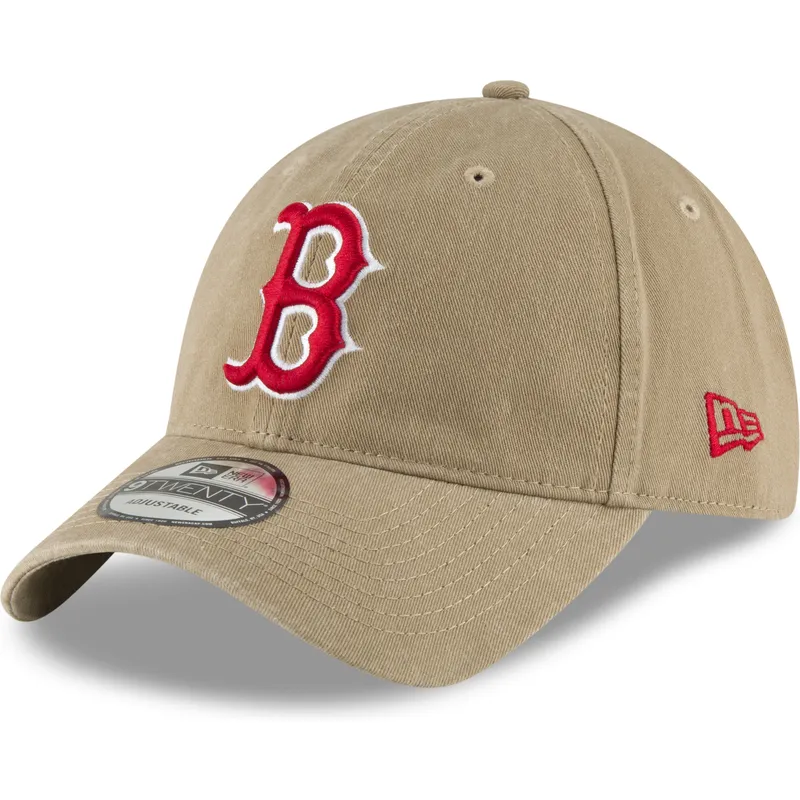 jasnobrazowa-regulowana-czapka-z-zakrzywionym-daszkiem-z-czerwonym-logo-9twenty-core-classic-boston-red-sox-mlb-new-era