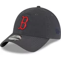 casquette-courbee-grise-ajustable-avec-logo-rouge-9twenty-core-classic-boston-red-sox-mlb-new-era