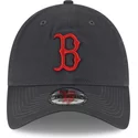 casquette-courbee-grise-ajustable-avec-logo-rouge-9twenty-core-classic-boston-red-sox-mlb-new-era