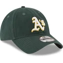 cappellino-verde-con-visiera-curva-regolabile-9twenty-core-classic-degli-oakland-athletics-mlb-di-new-era