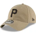 gorra-curva-marron-claro-ajustable-con-logo-negro-9twenty-core-classic-de-pittsburgh-pirates-mlb-de-new-era