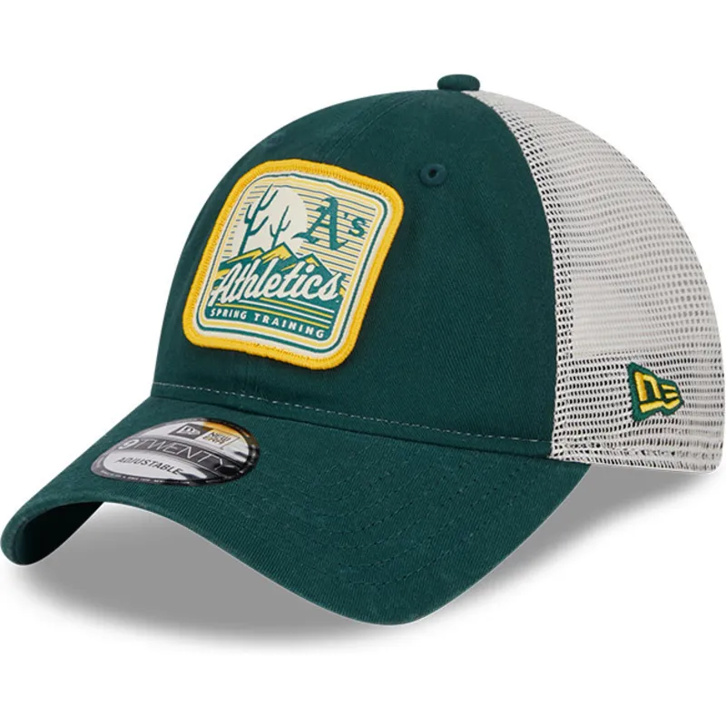 mutzen-gebogen-grun-snapback-9twenty-stripe-der-oakland-athletics-mlb-von-new-era