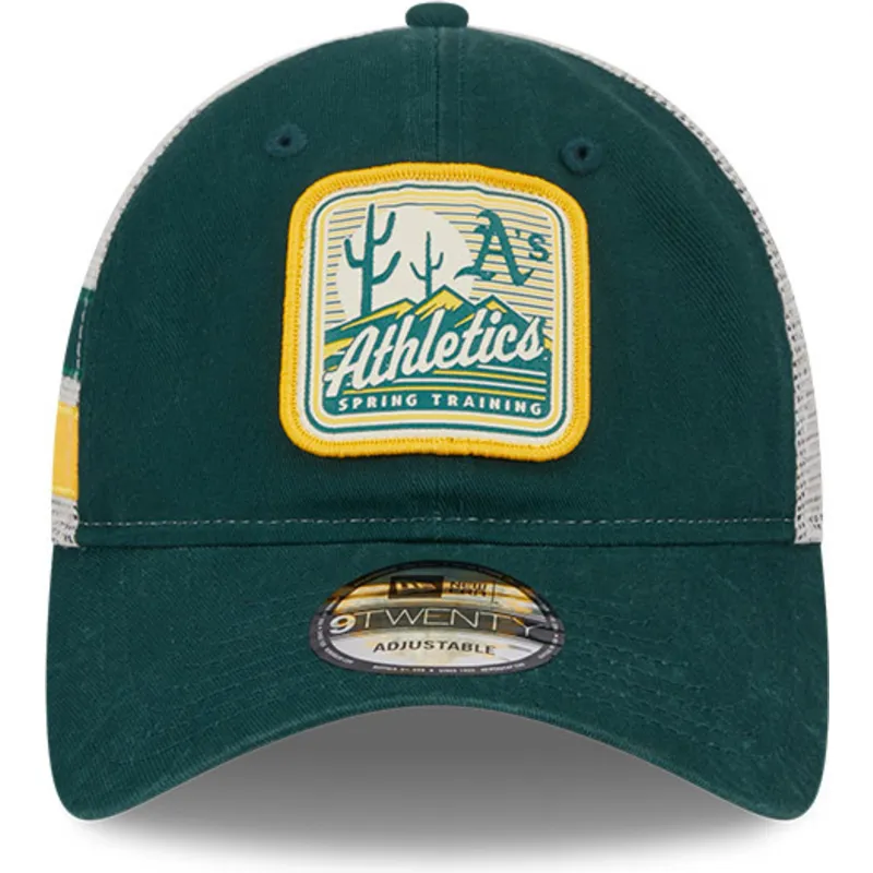 mutzen-gebogen-grun-snapback-9twenty-stripe-der-oakland-athletics-mlb-von-new-era