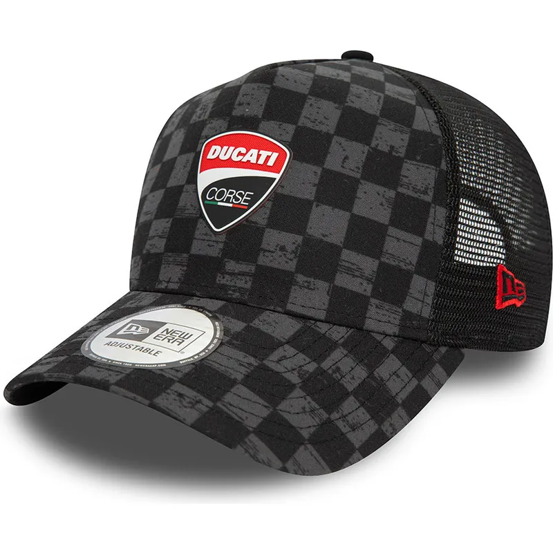 mutzen-gebogen-schwarz-snapback-9forty-a-frame-all-over-print-check-der-ducati-motor-motogp-von-new-era