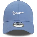 9forty-seasonal-colour-verstellbare-blaue-curved-cap-von-vespa-piaggio-von-new-era