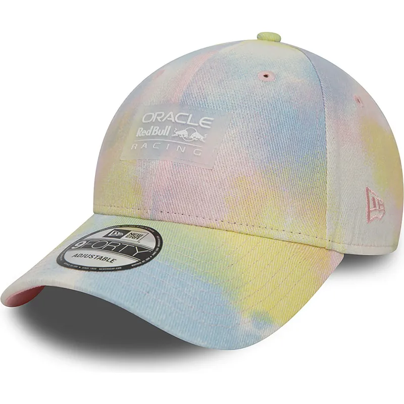 mehrfarbige-gebogene-snapback-kappe-9forty-tie-dye-denim-von-red-bull-racing-formula-1-von-new-era