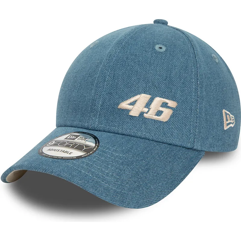 mutzen-gebogen-blau-snapback-9forty-denim-der-valentino-rossi-vr46-motogp-von-new-era