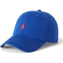 bla-justerbar-keps-med-bojd-skarm-och-rod-logotyp-cotton-chino-classic-sport-fran-polo-ralph-lauren
