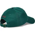 dunkelgrune-verstellbare-kappe-mit-gebogenem-schirm-und-rotem-logo-aus-cotton-chino-classic-sport-von-polo-ralph-lauren