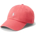 verstellbare-hellrote-kappe-mit-gebogenem-schirm-und-weissem-logo-aus-baumwoll-chino-classic-sport-von-polo-ralph-lauren