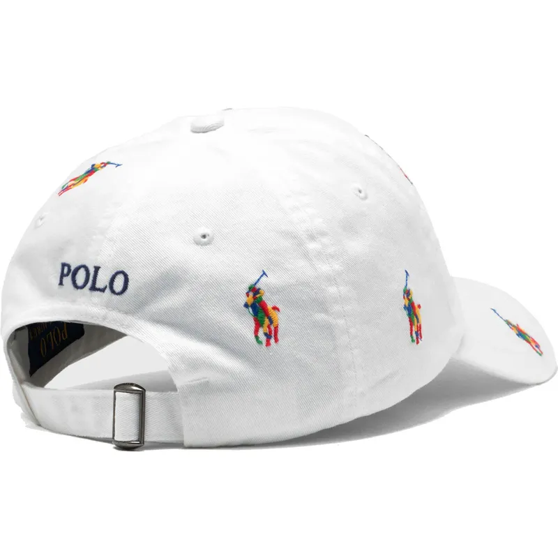 weisse-verstellbare-curved-cap-mit-mehrfarbigem-classic-sport-multi-logo-von-polo-ralph-lauren