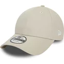 casquette-courbee-beige-ajustable-9forty-essential-new-era