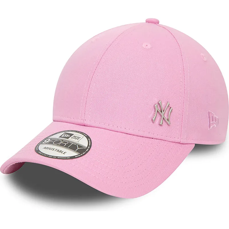 mutzen-gebogen-rosa-snapback-9forty-flawless-der-new-york-yankees-mlb-von-new-era