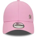 mutzen-gebogen-rosa-snapback-9forty-flawless-der-new-york-yankees-mlb-von-new-era