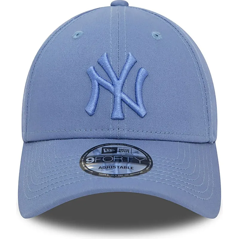 mutzen-gebogen-blau-verstellbares-band-9forty-league-essential-der-new-york-yankees-mlb-von-new-era