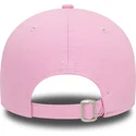 mutzen-gebogen-rosa-verstellbares-band-9forty-league-essential-der-new-york-yankees-mlb-von-new-era