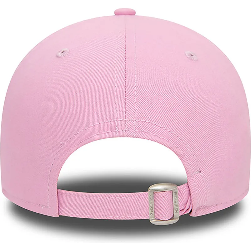 mutzen-gebogen-rosa-verstellbares-band-9forty-league-essential-der-new-york-yankees-mlb-von-new-era
