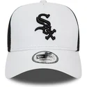 weiss-schwarze-a-frame-league-essential-trucker-kappe-der-chicago-white-sox-mlb-von-new-era