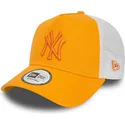 mutzen-gebogen-orange-snapback-a-frame-league-essential-der-new-york-yankees-mlb-von-new-era