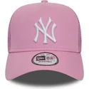 mutzen-gebogen-rosa-snapback-a-frame-league-essential-der-new-york-yankees-mlb-von-new-era
