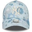 new-era-new-york-yankees-mlb-9forty-floral-all-over-print-damen-verstellbare-blaue-kappe