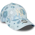 new-era-new-york-yankees-mlb-9forty-floral-all-over-print-damen-verstellbare-blaue-kappe