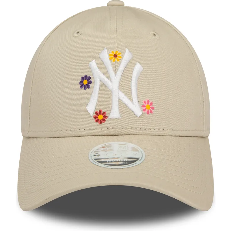 mutzen-gebogen-beige-verstellbares-band-9forty-flower-der-new-york-yankees-mlb-von-new-era mutzen-gebogen-beige-verstellbares-band-9forty-flower-der-new-york-yankees-mlb-von-new-era