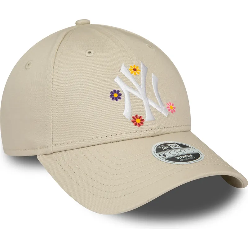 mutzen-gebogen-beige-verstellbares-band-9forty-flower-der-new-york-yankees-mlb-von-new-era mutzen-gebogen-beige-verstellbares-band-9forty-flower-der-new-york-yankees-mlb-von-new-era