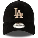 mutzen-gebogen-schwarz-verstellbares-band-9forty-cord-der-los-angeles-dodgers-mlb-von-new-era