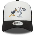 mutzen-gebogen-schwarz-snapback-a-frame-character-der-bugs-bunny-y-pato-lucas-looney-tunes-von-new-era