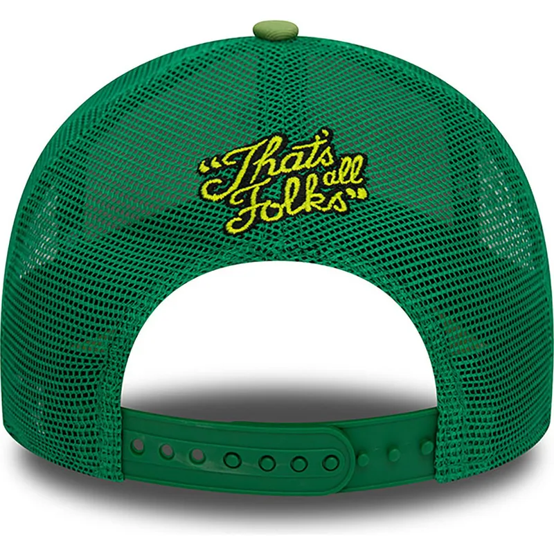 weisse-und-grune-trucker-cap-a-frame-character-von-tasmanischer-teufel-looney-tunes-von-new-era