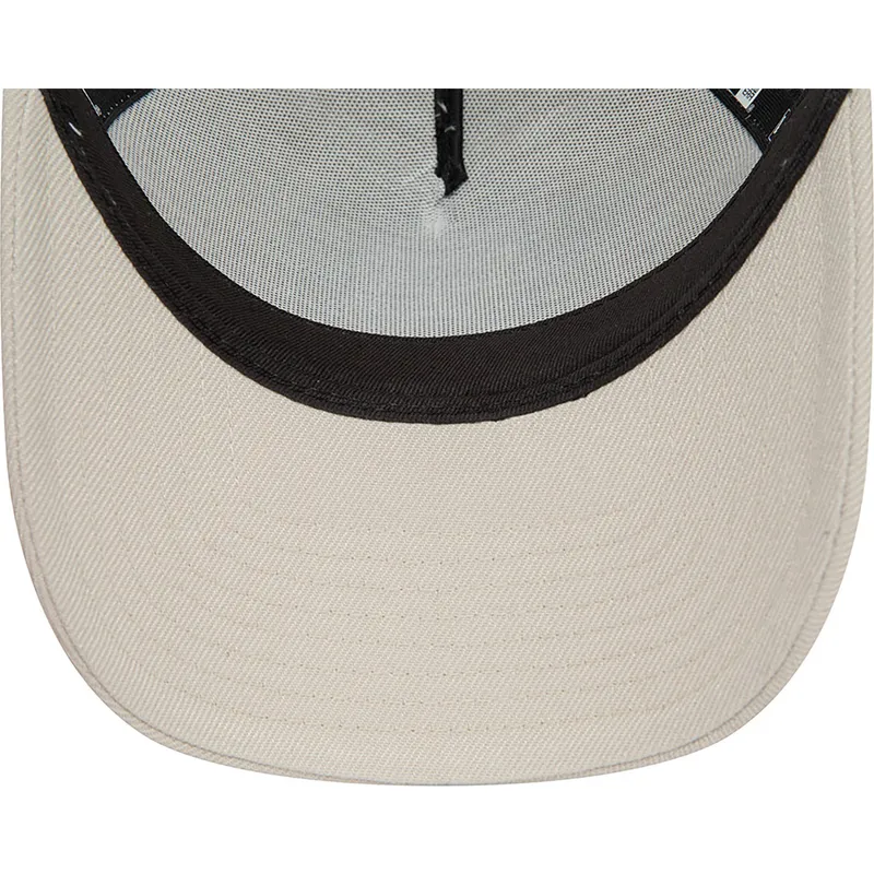 mutzen-gebogen-beige-snapback-marron-a-frame-boucle-der-los-angeles-dodgers-mlb-von-new-era