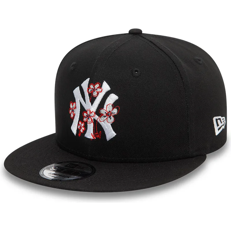 mutzen-flach-schwarz-snapback-9fifty-flower-icon-der-new-york-yankees-mlb-von-new-era