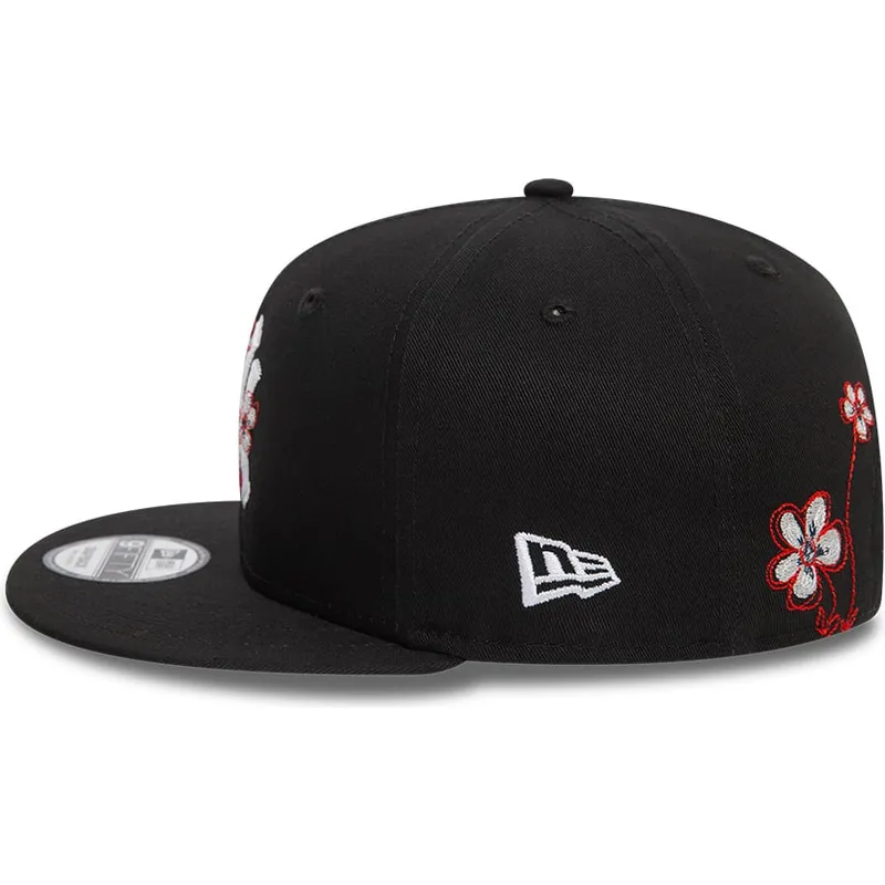 mutzen-flach-schwarz-snapback-9fifty-flower-icon-der-new-york-yankees-mlb-von-new-era