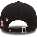 new-era-new-york-yankees-mlb-9forty-verstellbare-schwarze-kappe-mit-gebogenem-schirm-flower-icon