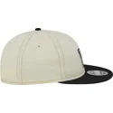 gorra-plana-beige-y-negra-ajustable-9fifty-retro-crown-denim-de-oakland-raiders-nfl-de-new-era