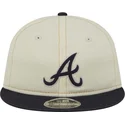 beige-und-marineblaue-flache-9fifty-retro-crown-denim-kappe-der-atlanta-braves-mlb-von-new-era