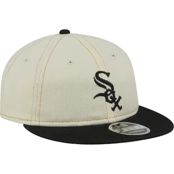 Beżowo-czarna czapka z daszkiem 9FIFTY Retro Crown Denim Chicago White Sox MLB od New Era