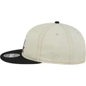 berretto-piatto-beige-e-nero-9fifty-retro-crown-denim-dei-chicago-white-sox-mlb-di-new-era