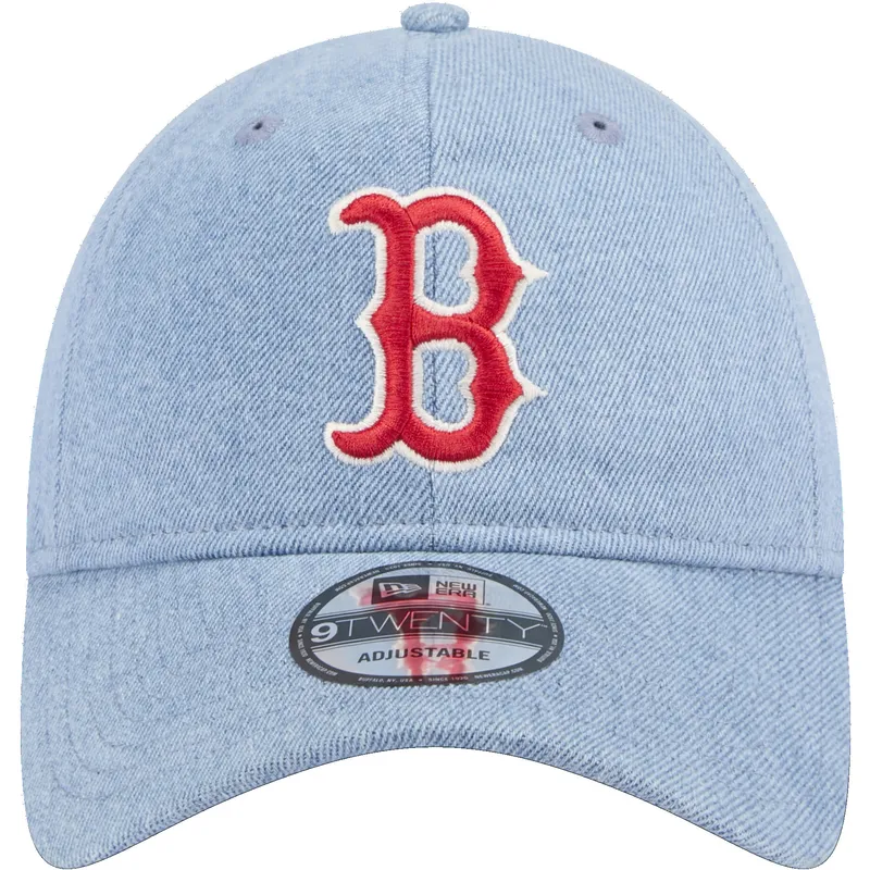 9twenty-washed-denim-boston-red-sox-mlb-verstellbare-blaue-kappe-von-new-era
