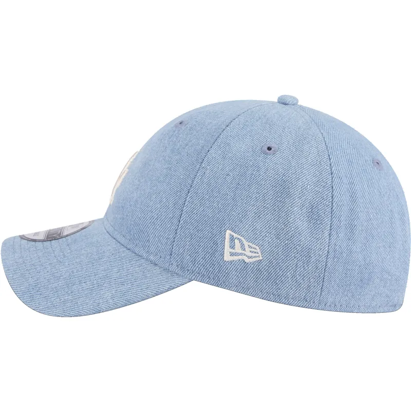 mutzen-gebogen-blau-verstellbares-band-9twenty-washed-denim-der-los-angeles-dodgers-mlb-von-new-era