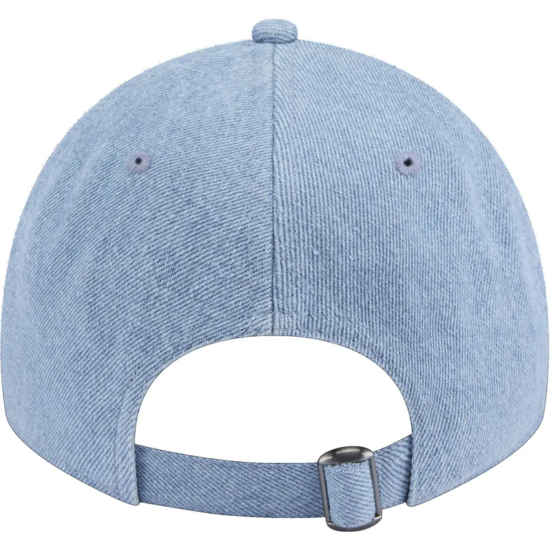 cappellino-curvo-blu-regolabile-9twenty-washed-denim-di-chicago-bulls-nba-di-new-era