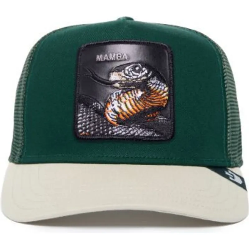 goorin-bros-the-farm-premium-grun-weisse-mamba-schlange-trucker-kappe