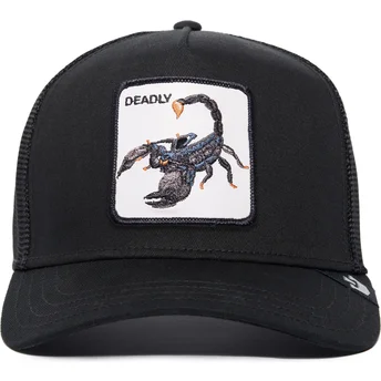 Gorra trucker negra escorpión Deadly The Farm Premium de Goorin Bros.