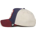 gorra-curva-azul-marino-beige-y-roja-snapback-gallo-cock-all-american-rooster-100-the-farm-all-over-canvas-de-goorin-bros