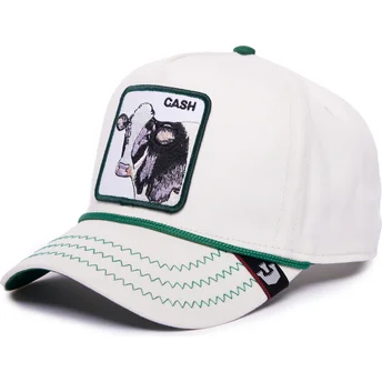 Goorin Bros. Vit böjd snapbackkeps Cash Cow 100 The Farm All Over Canvas.
