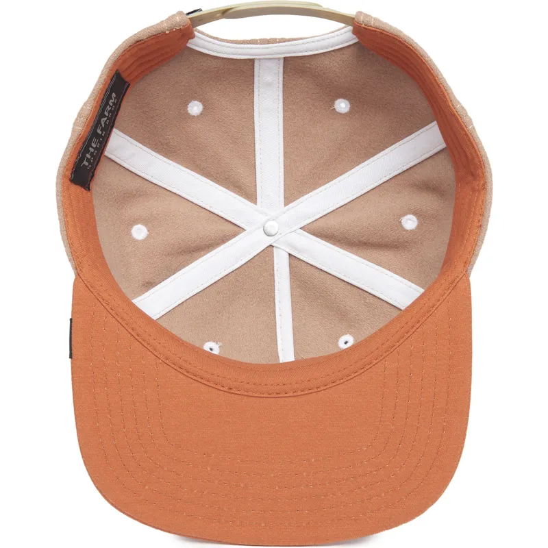 braune-flache-snapback-kappe-ziege-goat-alpine-base-the-farm-flats-von-goorin-bros